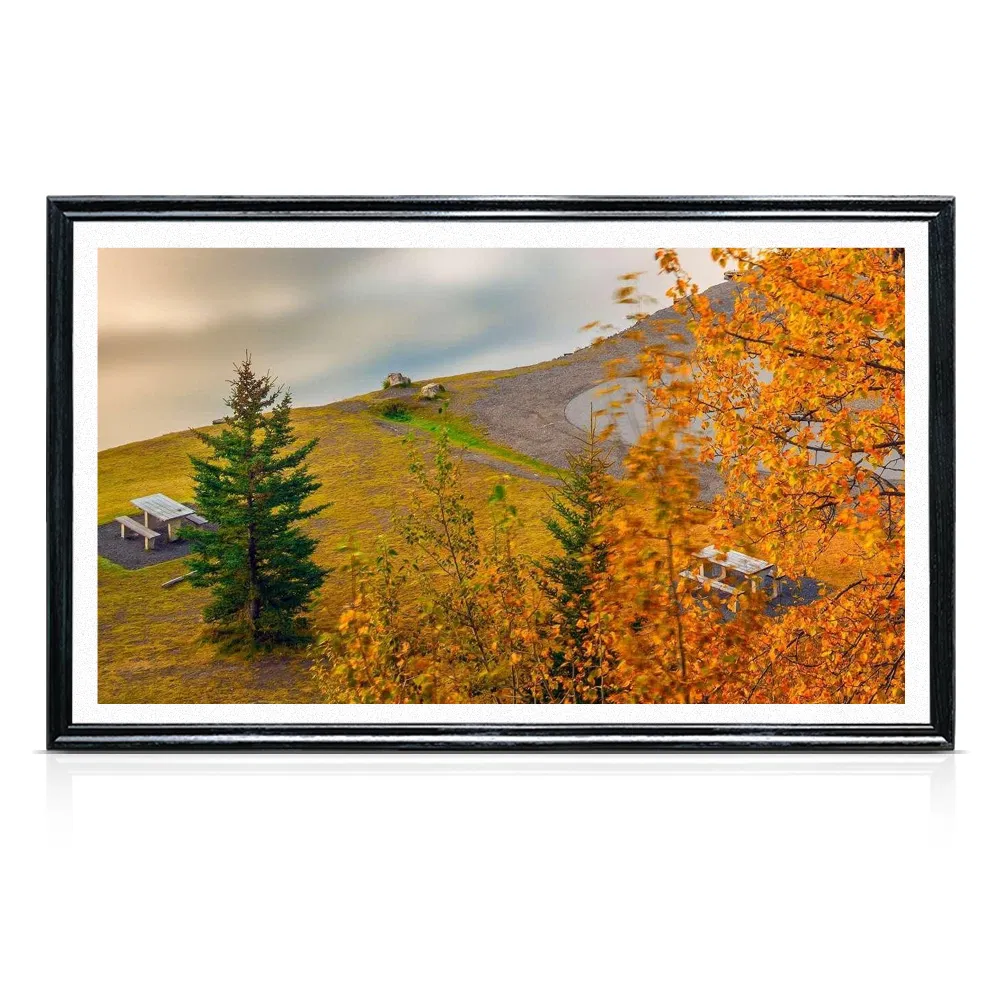 Цифровая фоторамка 27 дюймов, деревянная, Wi-Fi