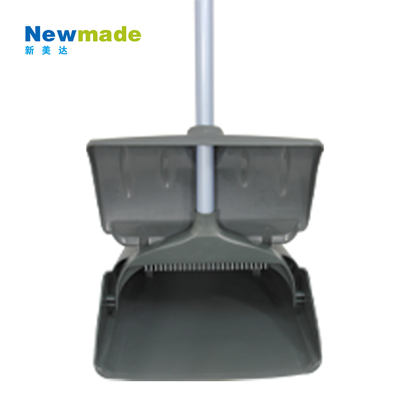 Upright Windproof Lobby Dustpan Sets with Self-Opening Lid Broom Dustpan Set