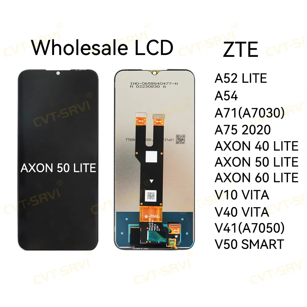 CVT Srvi Pantallas Wholesale Mobile Phone LCD Display Screen LCD for Zte Axon 50 Lite/ A75 2020/ A52 Lite/ A54/ A71/Axon 40 Lite/ V50 Smart