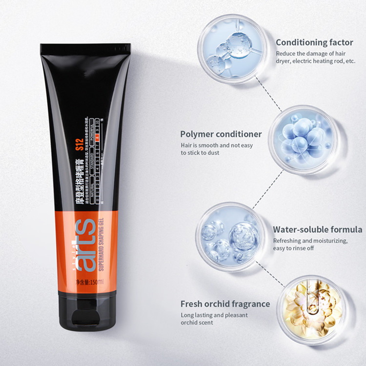 OEM New Arrived Organic Strong Holding Natural Hair Styling Gel for Men