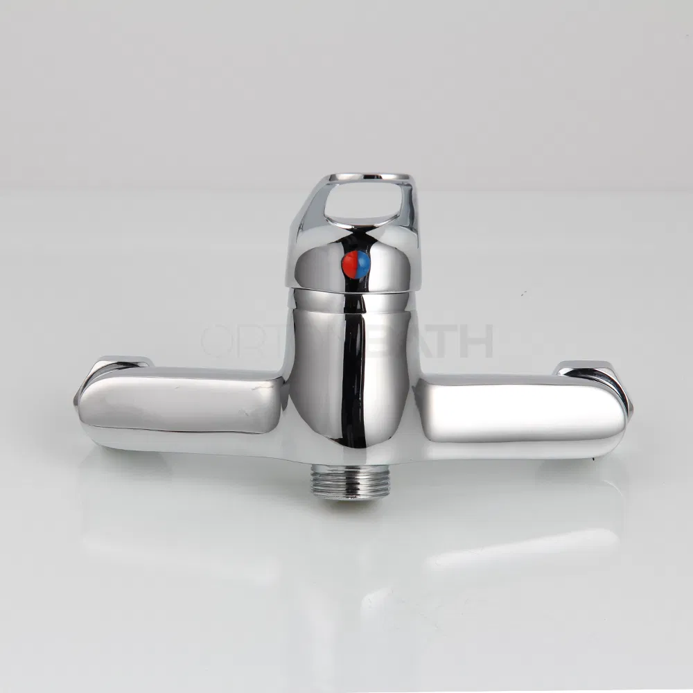 Ortonbath Shower Mixer Taps Bar Chrome Wall Mounted Shower Mixer Tap Brass Manual Shower Faucet Control Switch Bath Tap for Cold and Hot Water G1/2" Outlet