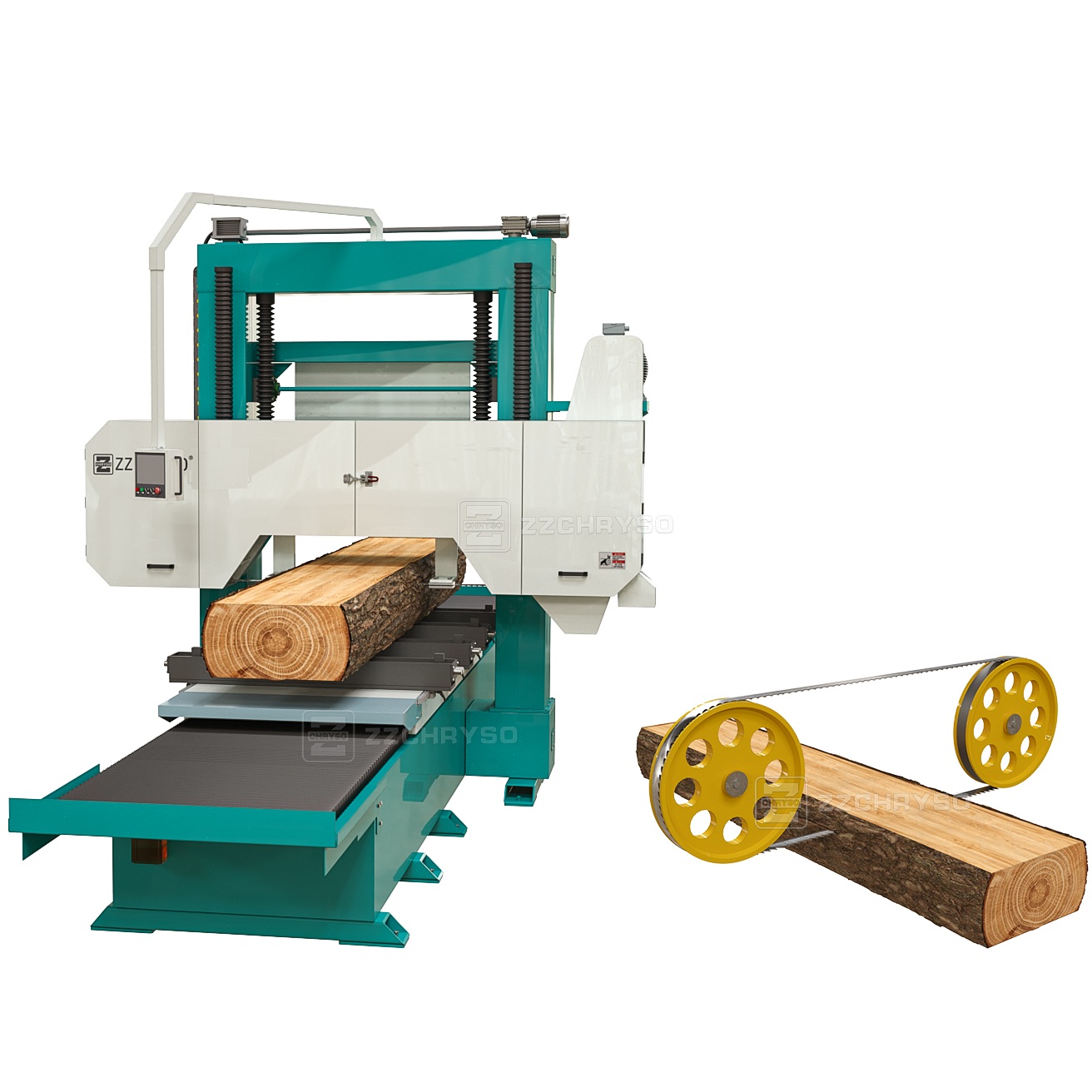 Ленточная пила по дереву для распиловки универсальная