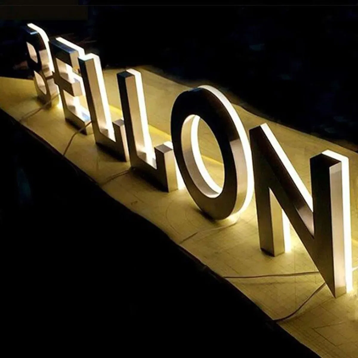 Custom LED Signs, Metal or Acrylic Backlit, Factory Made Luminous Outdoor Indoor