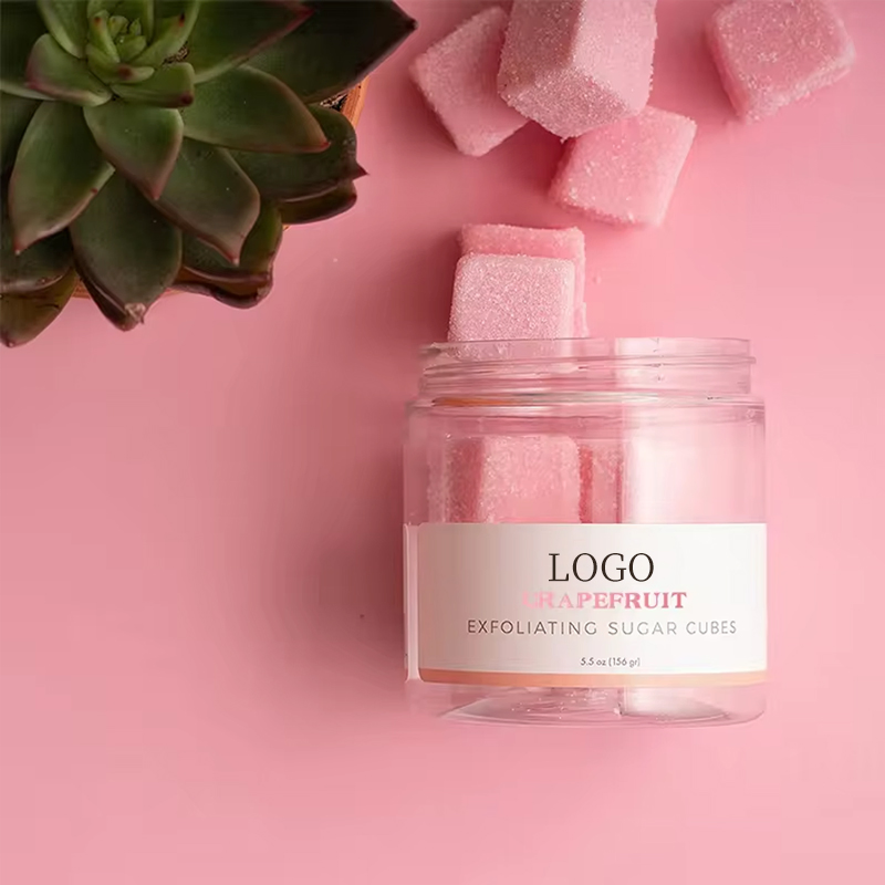 Ditong Private Label Vegan Skin Care Lightening Body Scrub Balls Cleaning Scrub Cubes Exfoliating Body