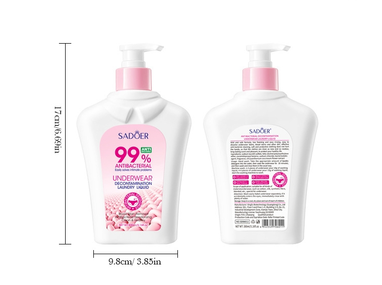 Online Wholesale and Retail Antibacterial Floral Scented Disposable Underwear Laundry Liquid Persil Detergent Decontamination Detergent for Apparel