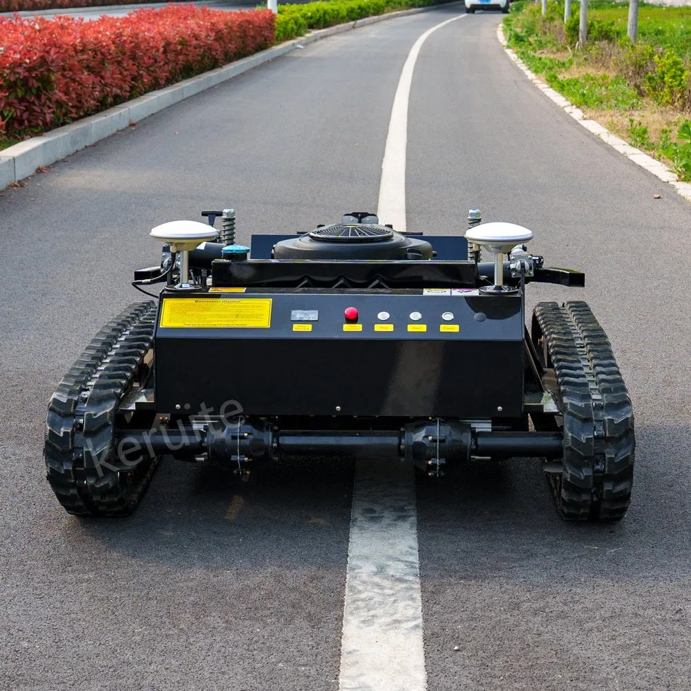 Профессиональная беспроводная газонокосилка на гусеницах с пультом ДУ