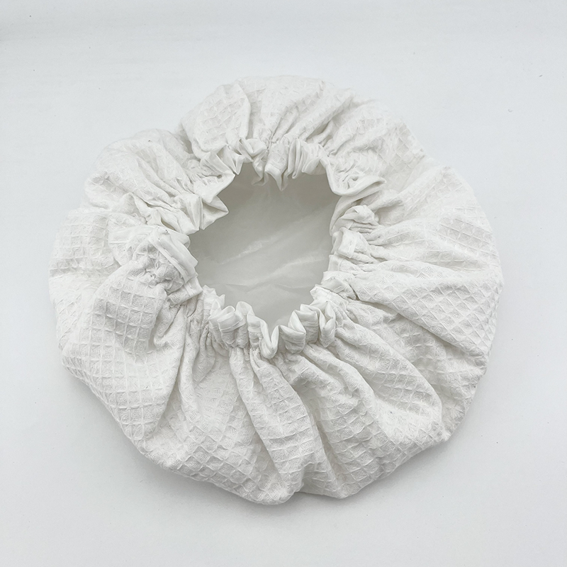 Custom Polyester PE Waterproof Elastic Band Bath Hair Shower Cap for Women