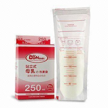 Amazon Hot Selling Baby Product Breast Milk Storage Bag Pouch with Double Zipper