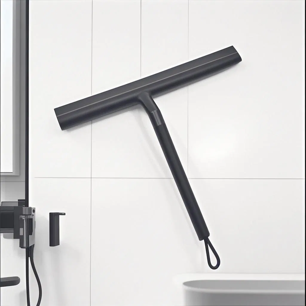 Home Bathroom Shower Window Washing Equipment Wiper Soft Scraper Window Cleaner with Plastic Handle Glass Squeegee