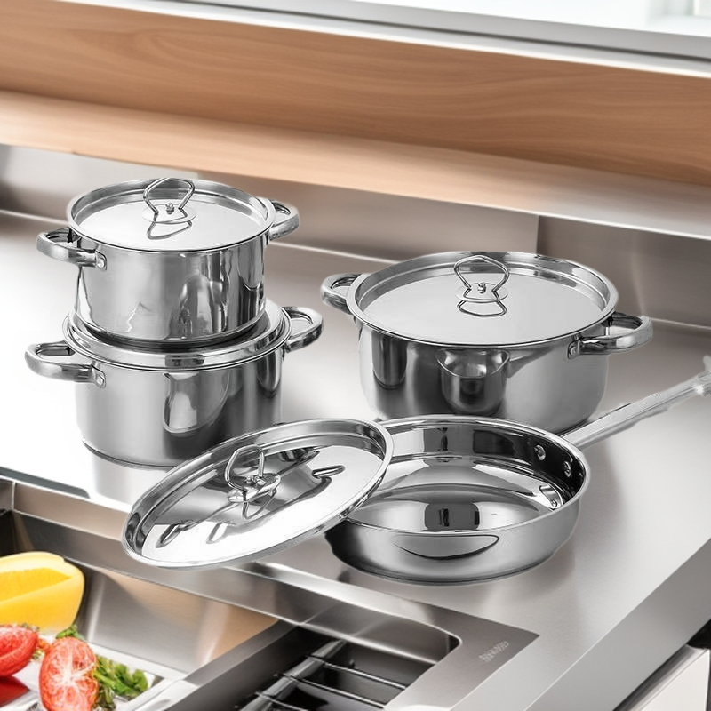 Heavy-Duty Stainless Steel Cooking Pot for Efficient Cooking