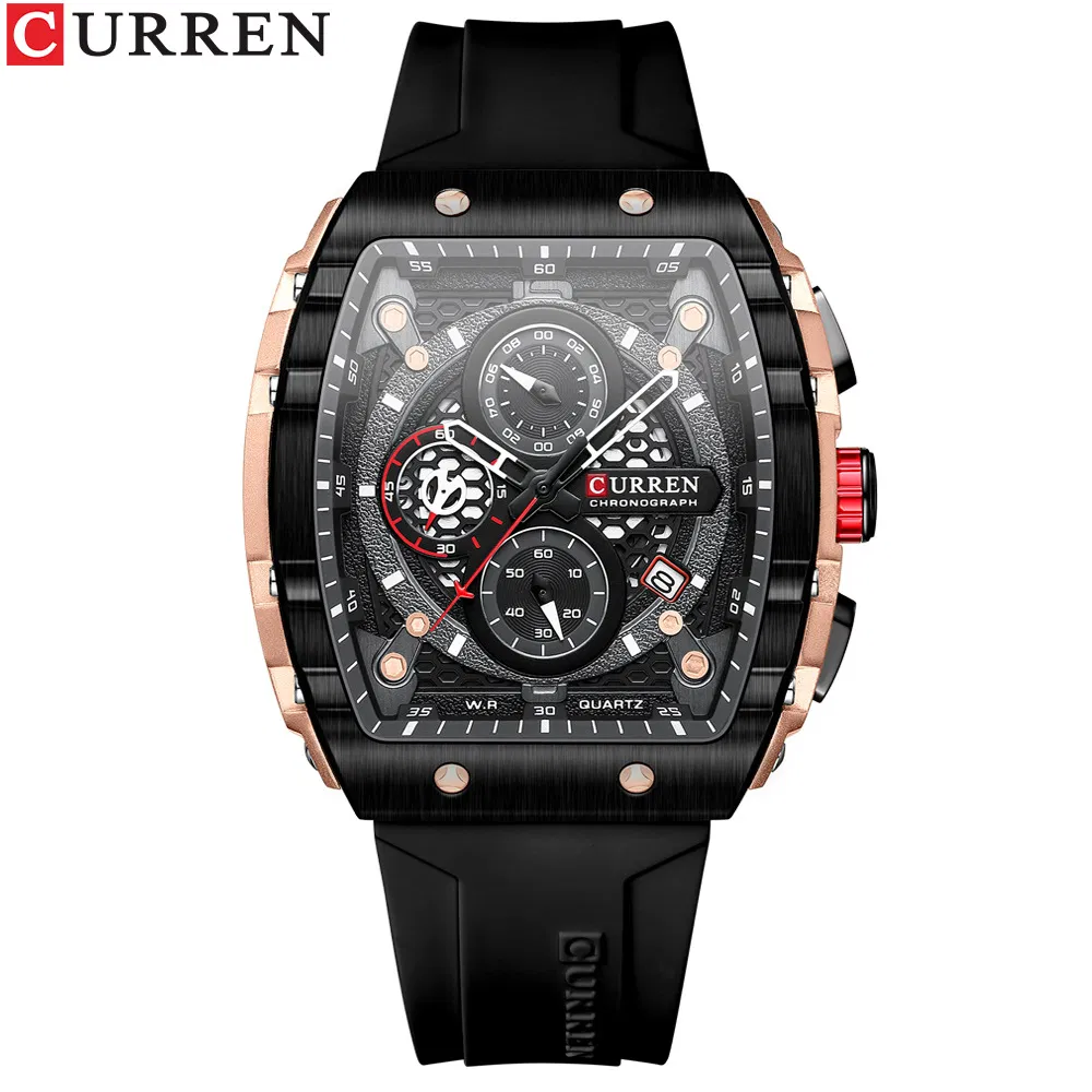 Curren 8442 Neutral Waterproof Calendar Men's Multi Functional Quartz Watch