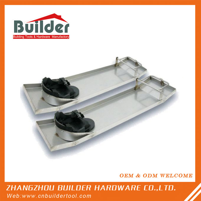 28"X 8" Stainless Steel Knee Boards with Knee Pads, Contractor-Grade, Built-in Toe Brackets