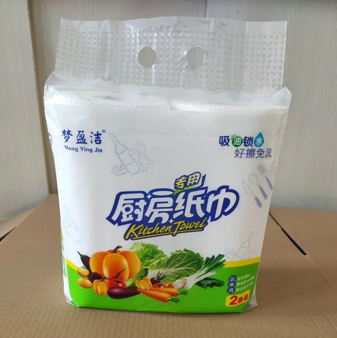 Virgin Wood Pulp High Absorbency Embossed Kitchen Paper Roll