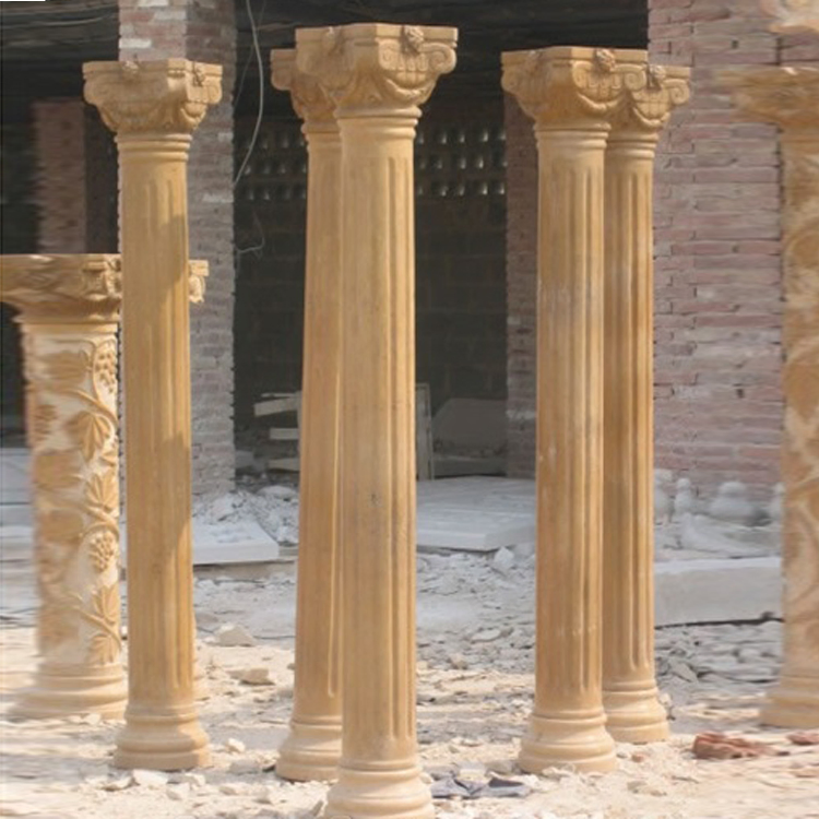 Hand Carved Home Decoration Roman Marble Column