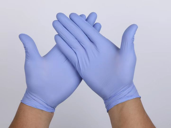 Medical Supply Powder Free Medical Disposable Blue Examination Nitrile Gloves Exam Glove