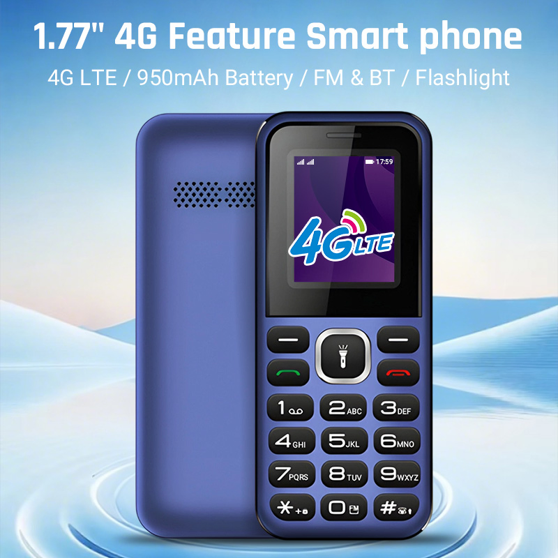 Кнопочный телефон 4G с фонариком и радио, 1.77 дюйма