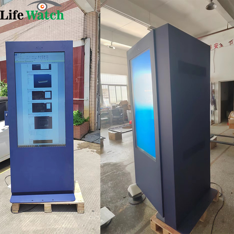 43-Inch Windows System WiFi 4G IP65 Waterproof IR Pacp Touch Outdoor LCD Kiosk Totem Digital Signage TV Player