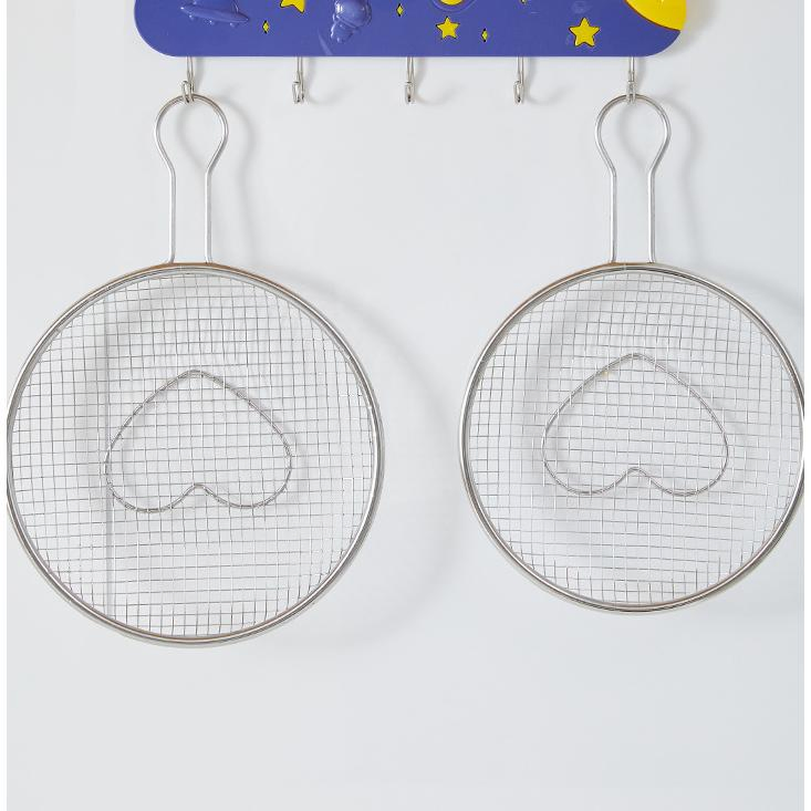 Kitchen Drain Basket Stainless Steel Fryer Basket with Handle and Love Colander