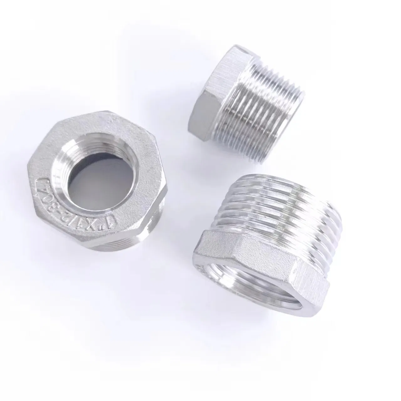 304 Industry Stainless Steel Thread Hexagon Bushing 1 1/2*3/4