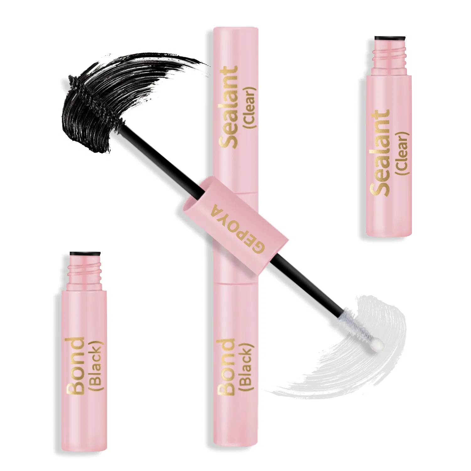 Fast-Drying Clear Eyelash Glue with 2-in-1 Seal for Extensions