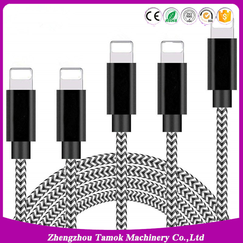 Customized Nylon Braided Lightning Micro USB Charging Type C Cable