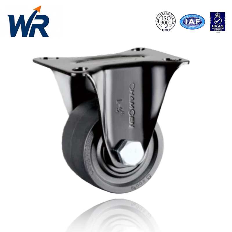 Light Low Center Double Ball Bearing Black Noise-Reducing Nylon (PA) Heavy Duty Industrial Caster Wheel