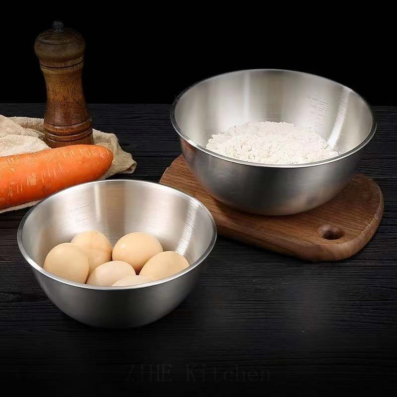 Thickened Stainless Steel Salad Basin Japanese Cooking Household Scale Basin