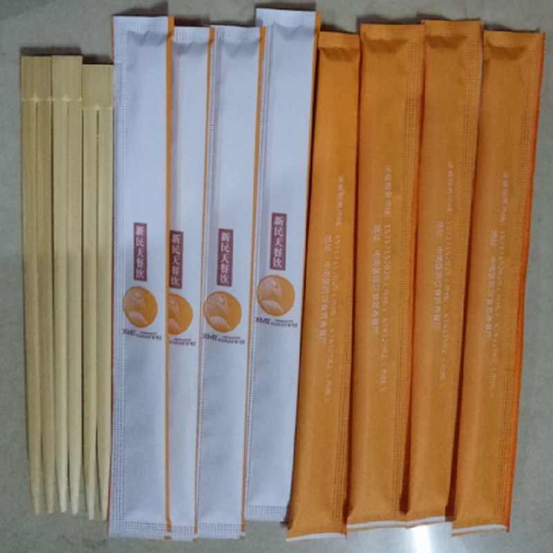 Factory - Direct Fully Paper - Wrapped Disposable Bamboo Chopsticks with Custom - Designed Logos for Wholesale
