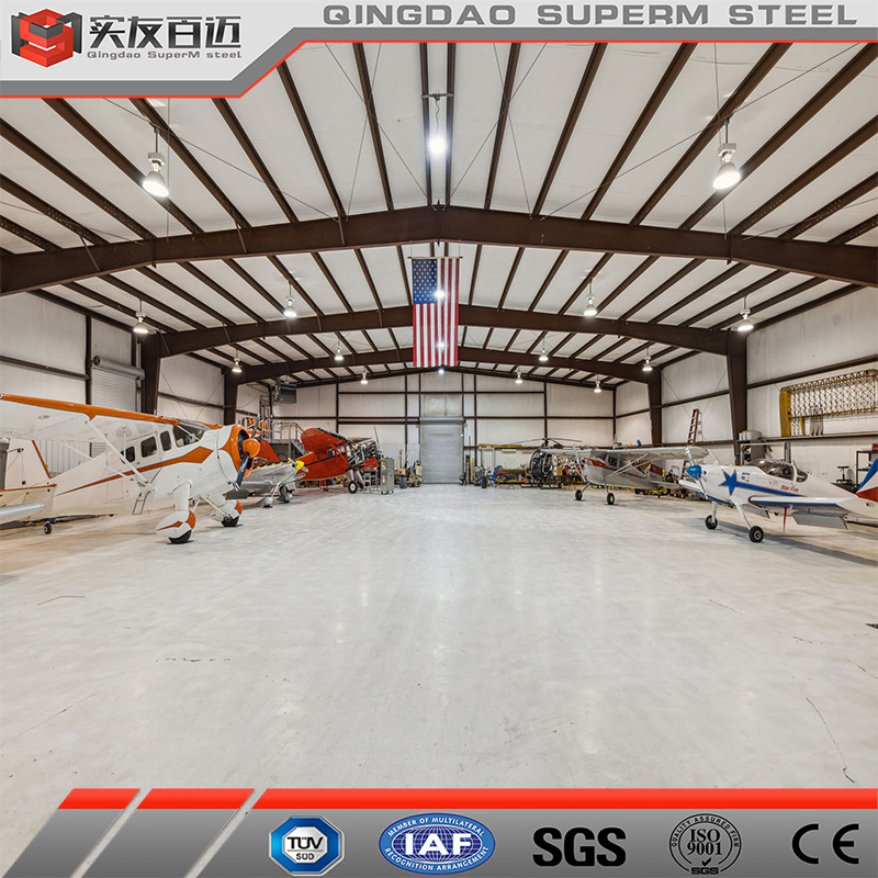 Customized Metal Frame Building Construction Prefabricated Steel Structure Hangar