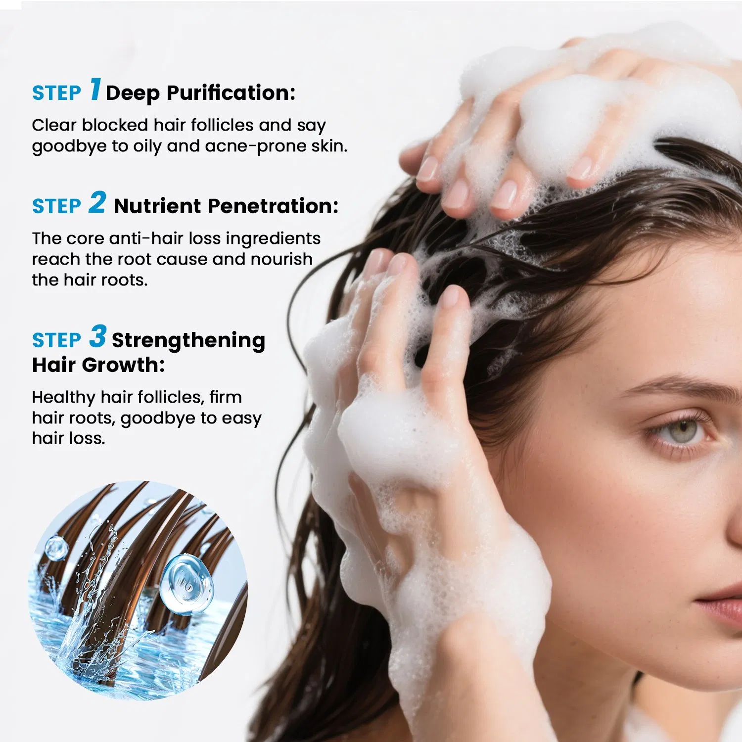 Advanced Qbeka Anti Hair Loss Shampoo for Thicker, Fuller Hair