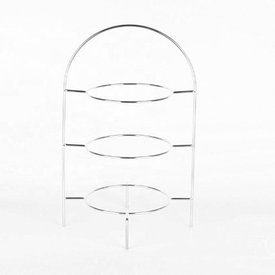 Stainless Steel Round Serving Stand for Buffet Display, Cupcake Display Metal Wire Rack