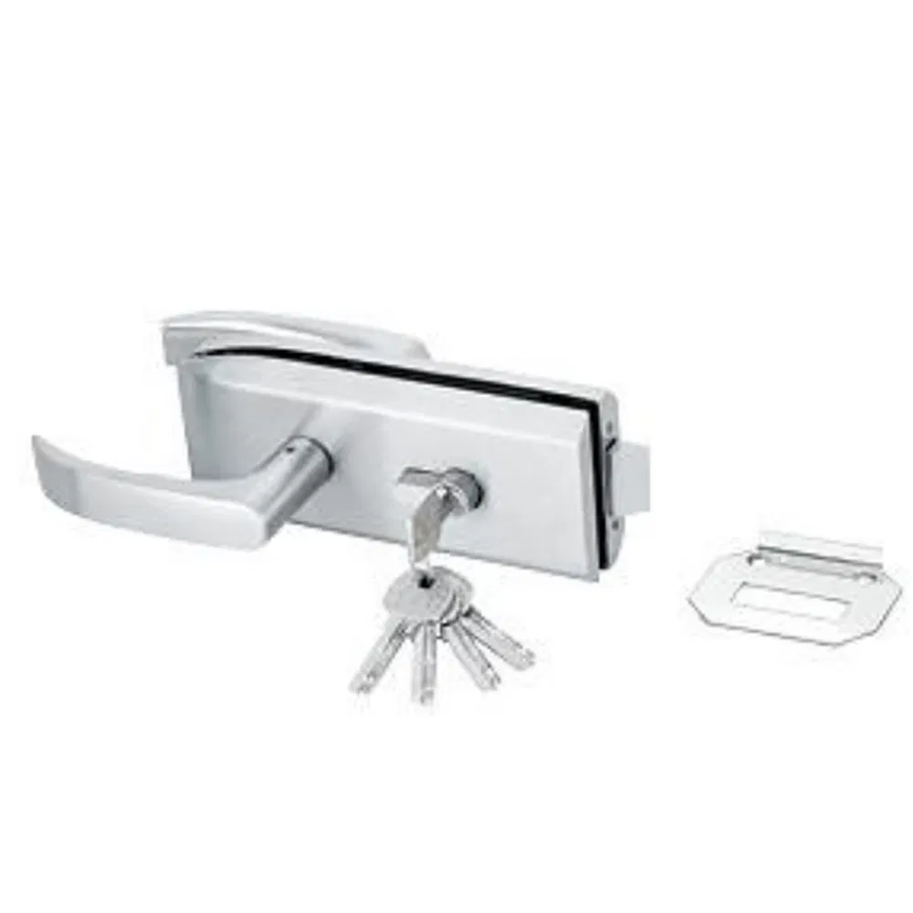 Glass Door Patch Fitting Sliding Frameless Office Glass Door Lock with Handle