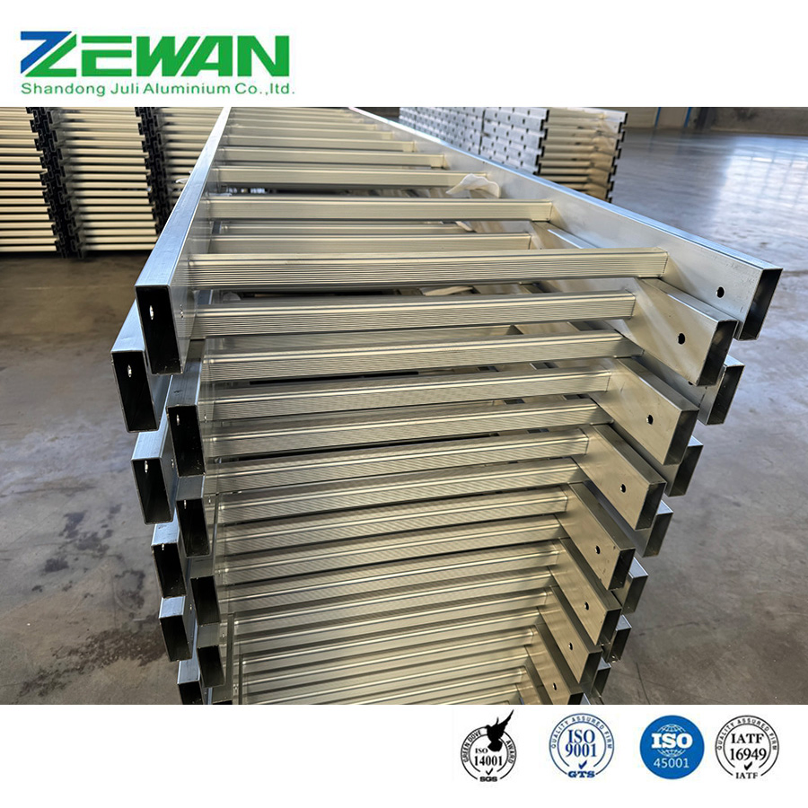 Scaffolding Straight Step Aluminum Folding Ladder Factory Safety Multi-Purpose Fixed Aluminium Ladder