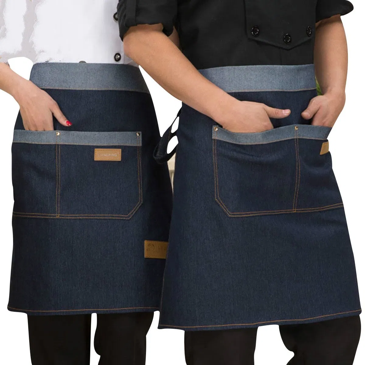 Custom Brand High Quality Half Bistro Denim Apron