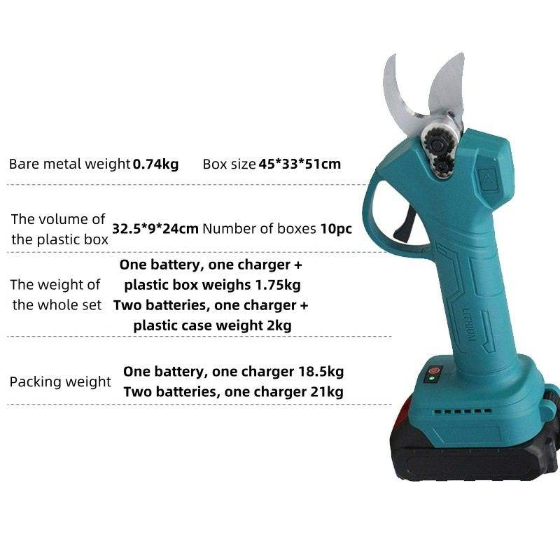Powerful Cordless Electric Pruning Shears with Telescopic Reach