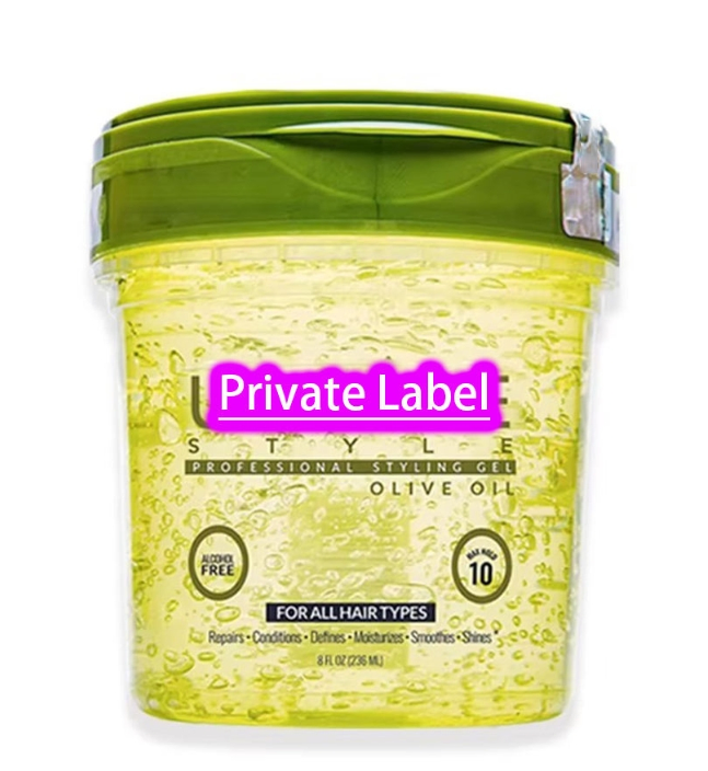 Hair Styling Waxes and Free Styling Gel with Olive Oil for Women Braiding Curly Gel Strong Hold Lock N Twist Slick Hair
