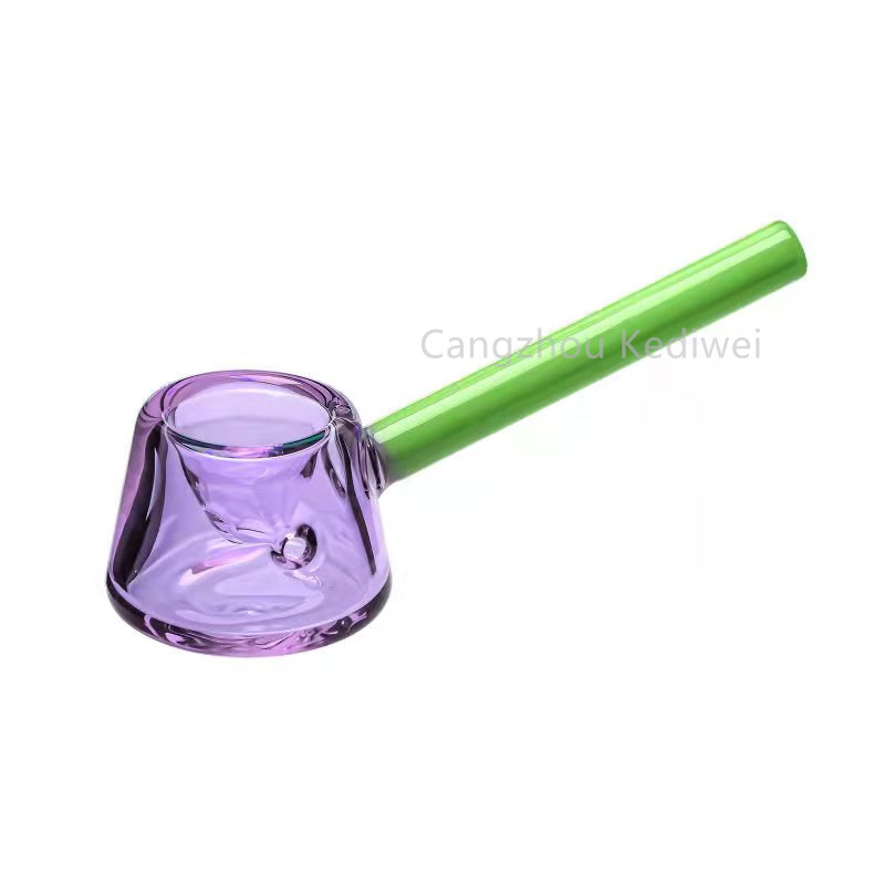 Factory Wholesale Multi Color Glass Hand Pipe Dry Smoking Pipe