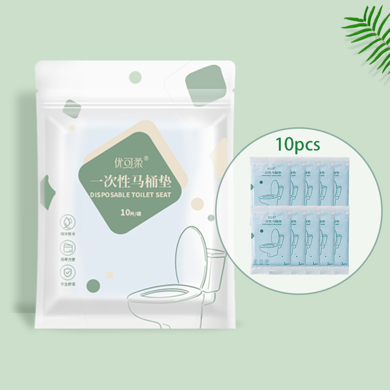 Disposable Toilet Seat Covers with Antibacterial Protection (10-Pack)