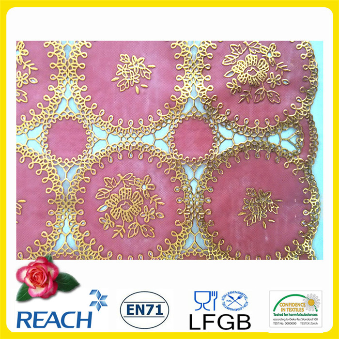 PVC Gold and Silver Lace Tablemat -29