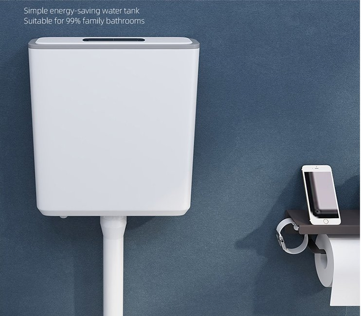 Fluor Dual-Flush Squat Toilet with Concealed Cistern Wall-Mounted Water Tank