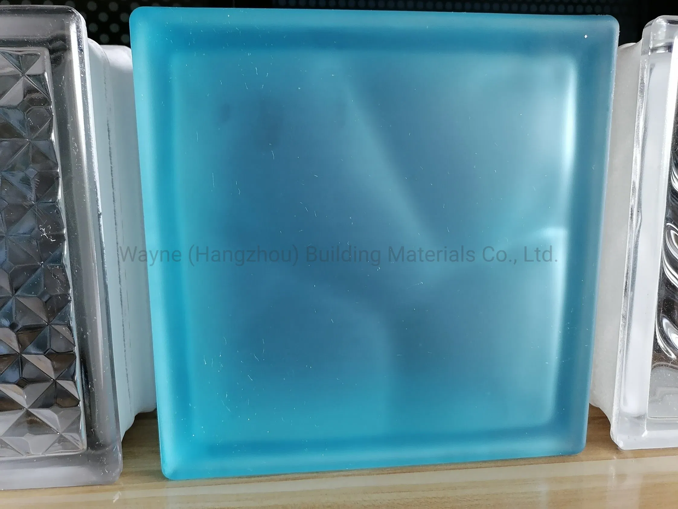 Blue Incolor Tinted Design Decorative Glass Block 190*190*80mm Best Quality Good Price From 17 Years Experience China Reliable Glass Supplier One Stop Solution