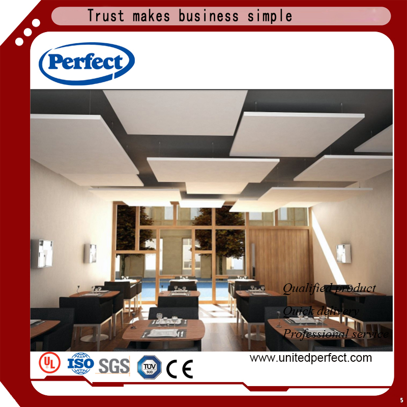 Square /Tegular/Concealed Edge Acoustic Fiberglass Ceiling Tiles