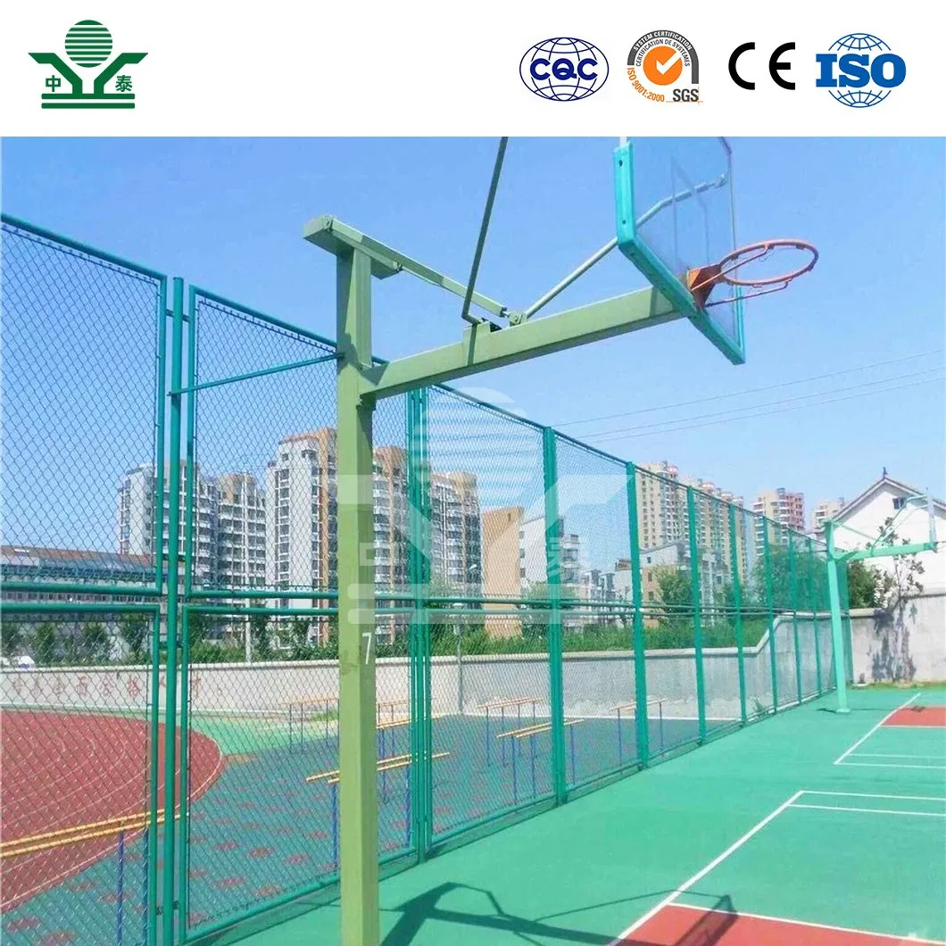 Zhongtai Vinyl Chain Link Fence China Manufacturing Standard Stadium Chain Link Fence 60mm X 60mm 5 FT Tall Stadium Chain Link Fence