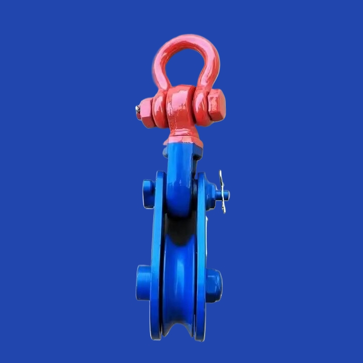 Factory Price H418 Heavy Duty Single Pulley with Hook Wire Rope Grab Pulley Mostly Used for Lifting