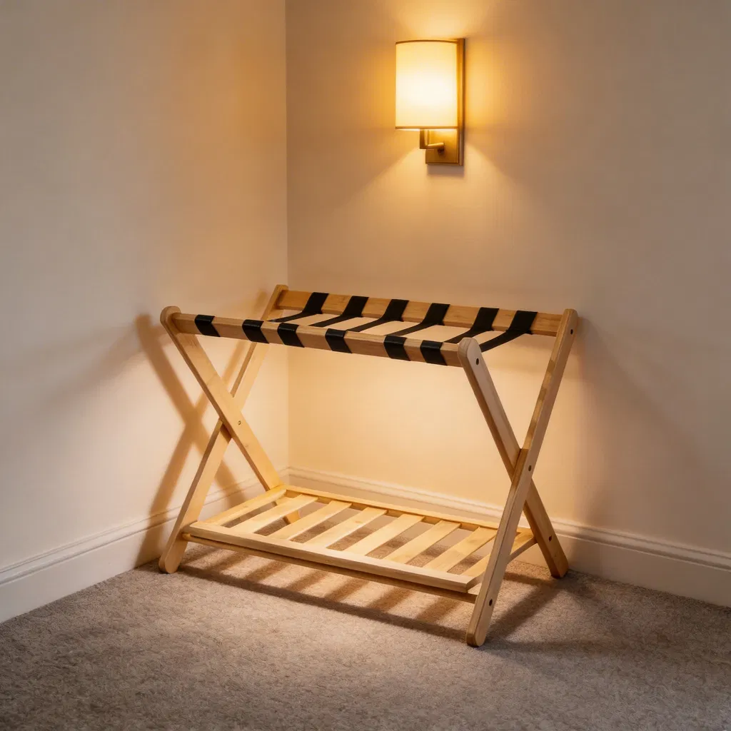 Sturdy Foldable Heavy Duty Storage Organizer Space Saving Home Entryway Foyer Luggage Rack