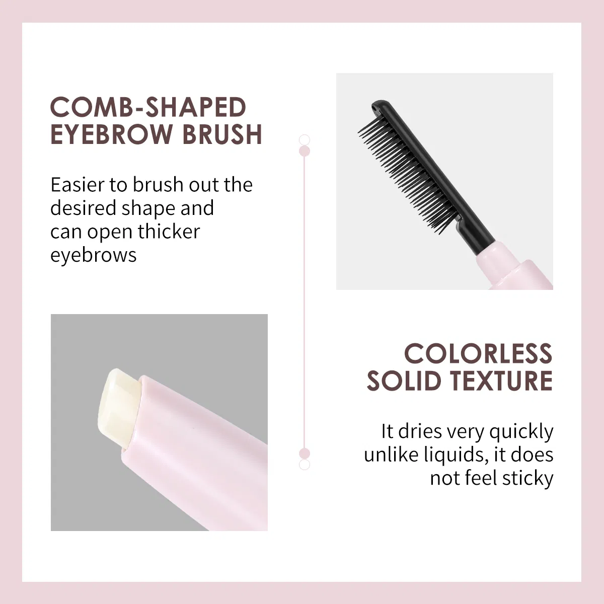 High Quality Custom Duo-End Styling Wax Eyebrow Soap Pen Brow Wax Pencil