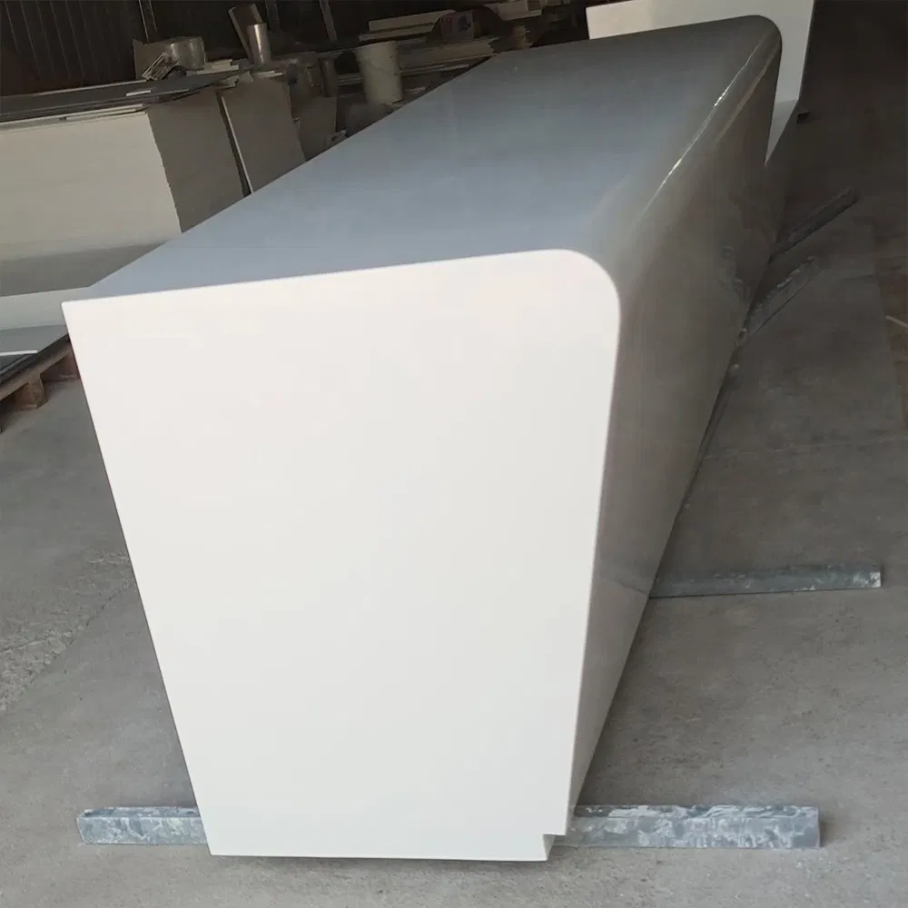 Stylish Modern Hotel Reception Desk Crafted From Durable Artificial Stone