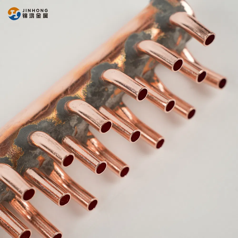 Factory Customized Closed Copper Header Water Distributor Manifold for HVAC System