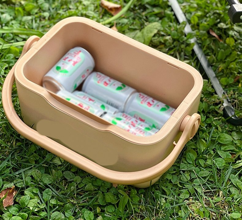 Ice Master Vivid 6qt Customized Friendly Warmer PU Foaming with Handle Strapped Tan Color Mini Beer Can Cooler Box for Food