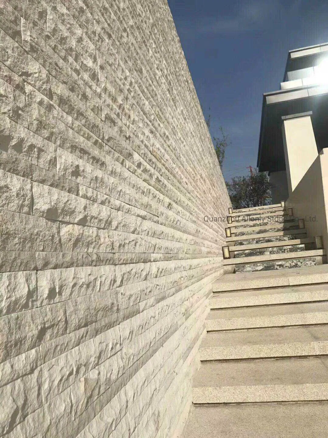 Mushroom Surface White Marble Wall Cladding Crema Bello Limestone Wall Tile